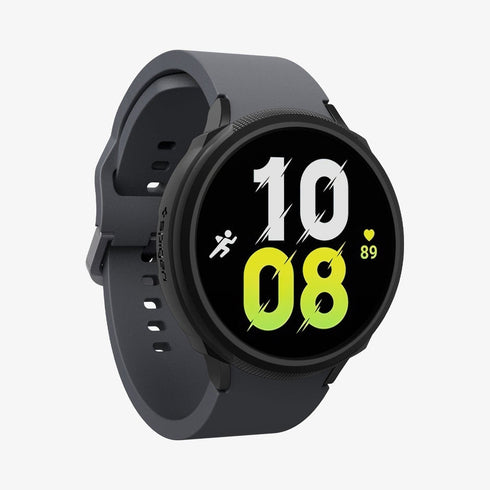 ACS06394 - Galaxy Watch 6 Classic (47mm) Case Liquid Air in matte black showing the front